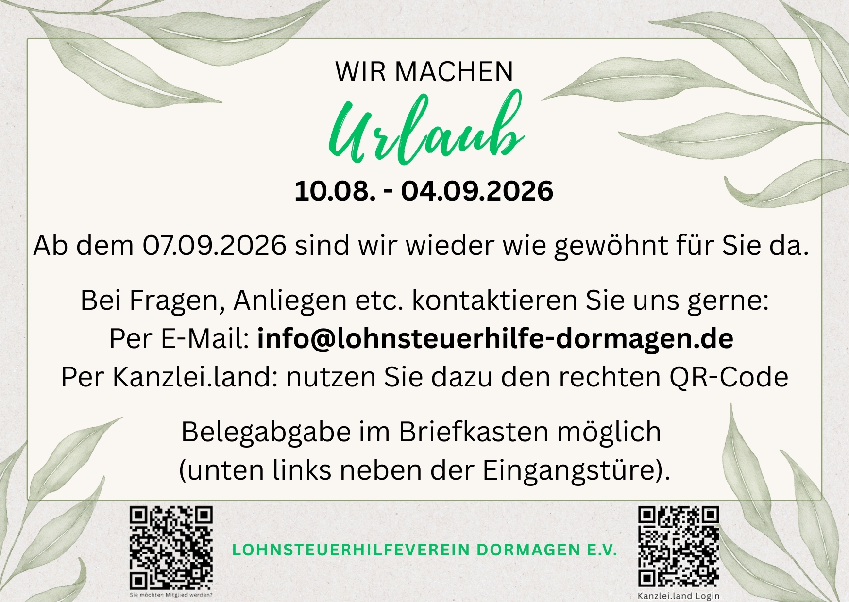 Urlaub Verein 2026 1